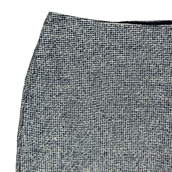 Banana Republic NWT Navy & White Tweed Sparkle Fringe Trim Mini Pencil Skirt - Picture 3 of 8